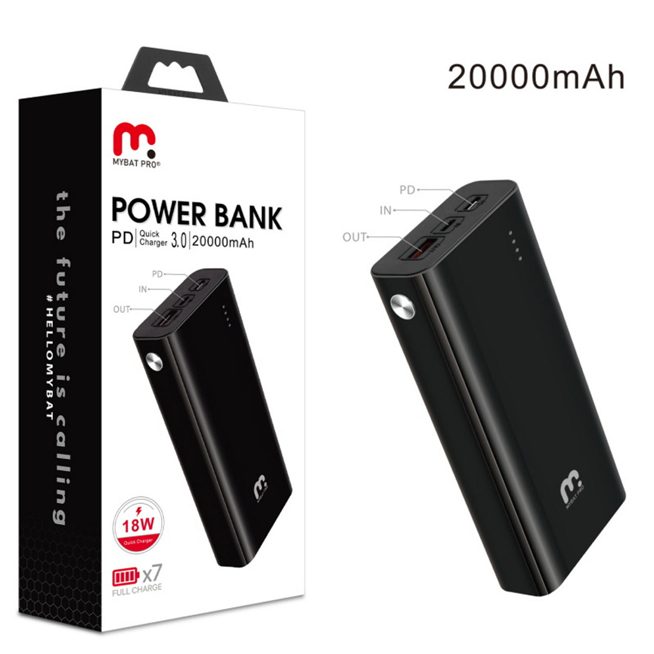 20000mAh Portable Power Bank